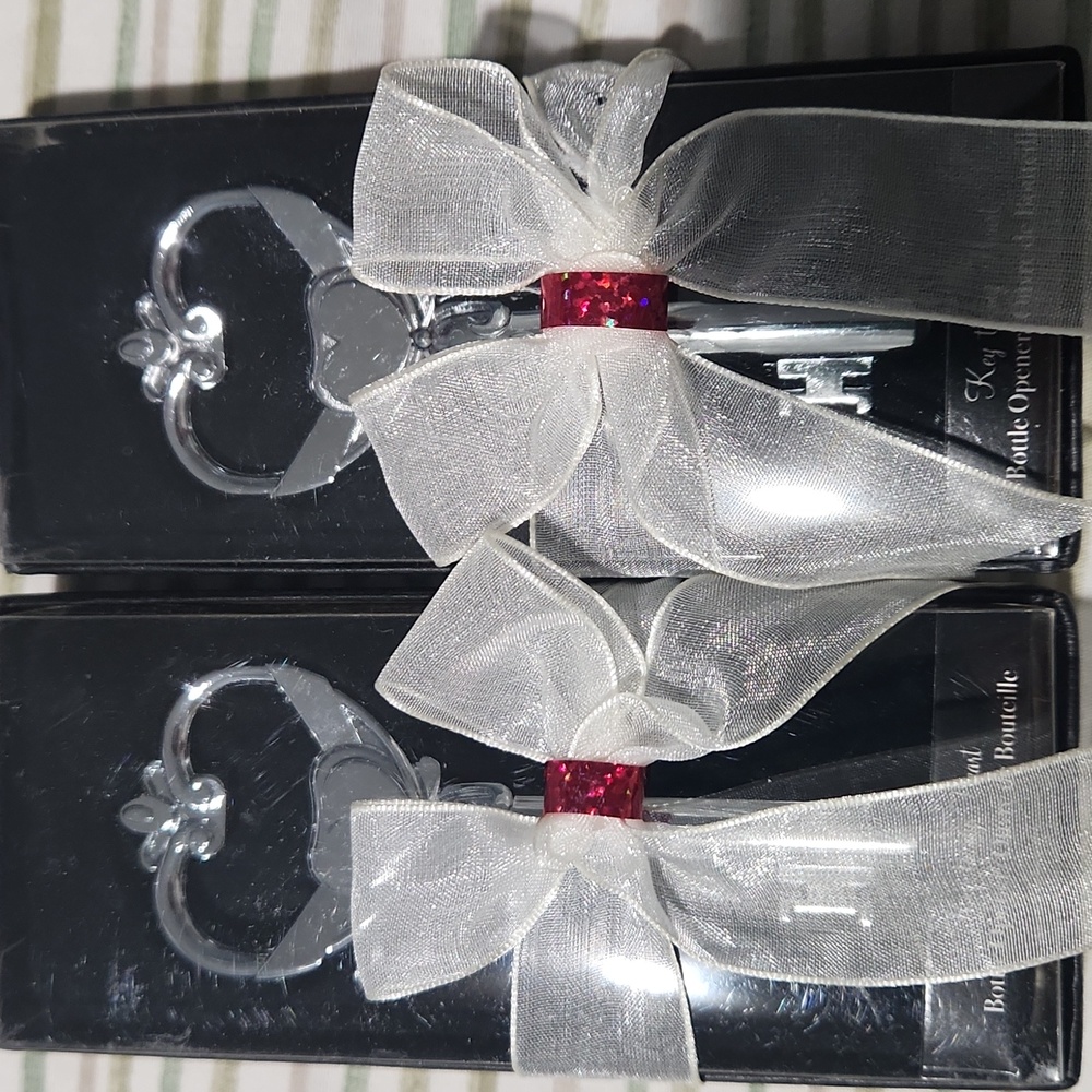 Silver Key To Heart Bottle Openers New